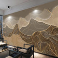 Abstract Brown and Tan Mountains Wallpaper Mural, Custom Sizes Available Maughon's 
