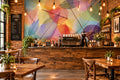 Abstract Colorful Translucent Leaves Wallpaper Mural, Custom Sizes Available Wall Murals Maughon's 