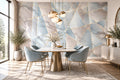 Abstract Geometric Pastel Wallpaper Mural, Custom Sizes Available Wall Murals Maughon's 
