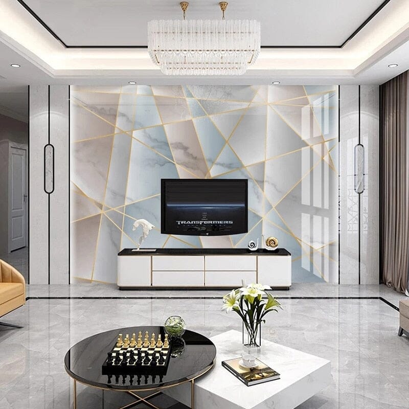 Abstract Geometric Pastel Wallpaper Mural, Custom Sizes Available Wall Murals Maughon's 