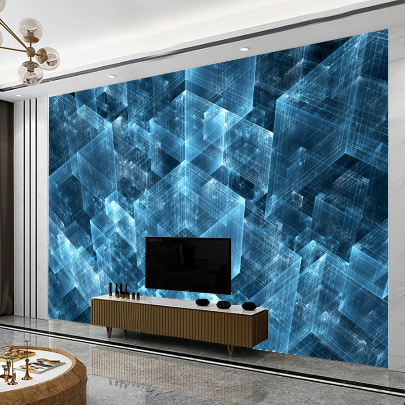 Abstract Graphic Cubes Wallpaper Mural, Custom Sizes Available Wall Murals Maughon's 