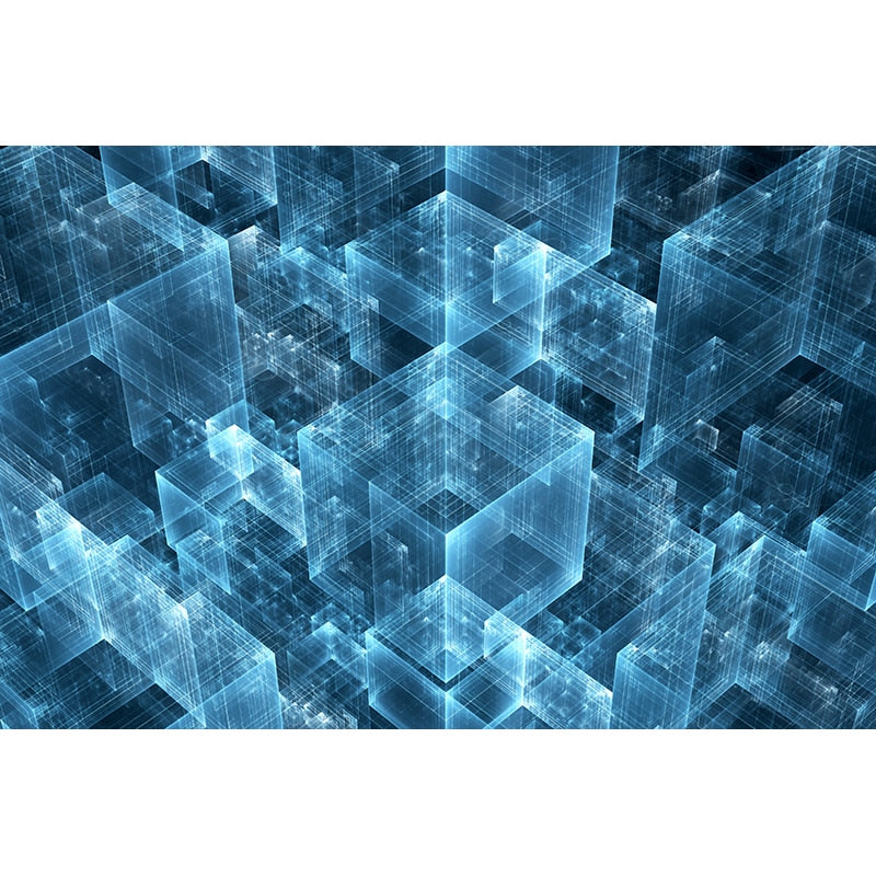 Abstract Graphic Cubes Wallpaper Mural, Custom Sizes Available Wall Murals Maughon's 