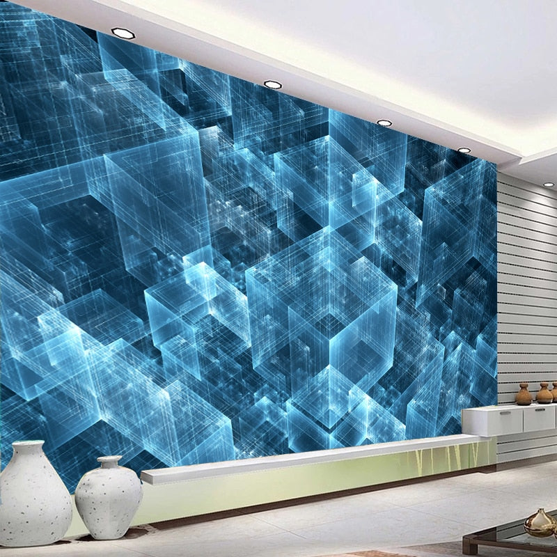 Abstract Graphic Cubes Wallpaper Mural, Custom Sizes Available Wall Murals Maughon's 