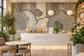 Abstract Gray Bubbles Wallpaper Mural, Custom Sizes Available Maughon's 