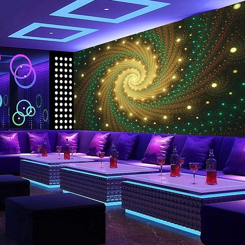 Abstract Green and Tan Spiral Wallpaper Mural, Custom Sizes Available Wall Murals Maughon's 