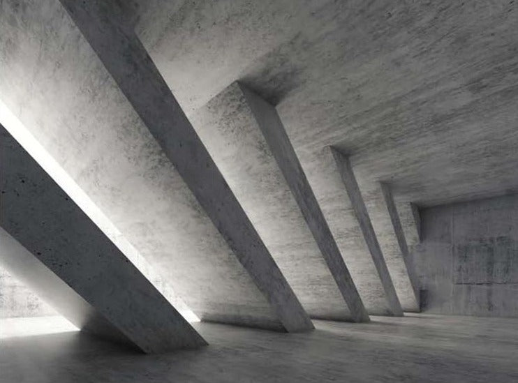 Abstract Industrial Concrete Wallpaper Mural, Custom Sizes Available
