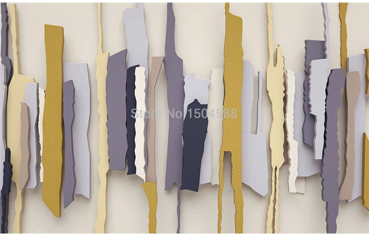 Abstract Irregular Vertical Shapes Wallpaper Mural, Custom Sizes Available Wall Murals Maughon's 