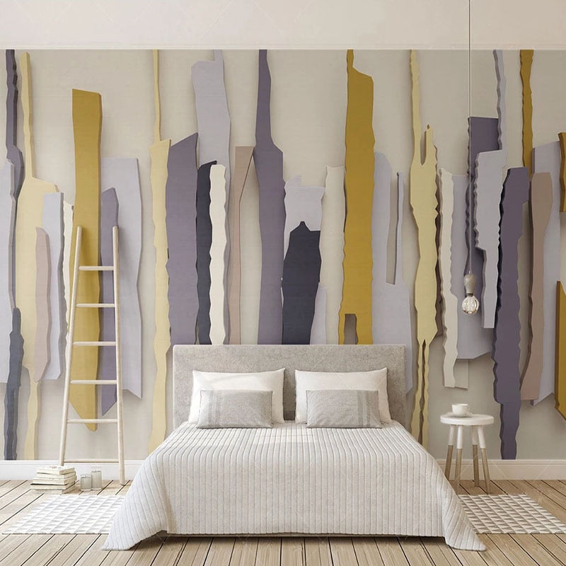Abstract Irregular Vertical Shapes Wallpaper Mural, Custom Sizes Available Wall Murals Maughon's 