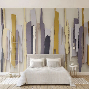 Abstract Irregular Vertical Shapes Wallpaper Mural, Custom Sizes Available