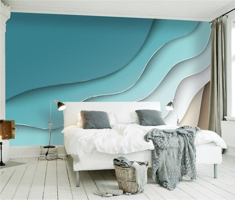 Abstract Line Geometric Pattern Wallpaper Mural, Custom Sizes Available Wall Murals Maughon's 