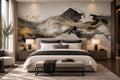 Abstract Mountains and Flying Birds Wallpaper Mural, Custom Sizes Available Wall Murals Maughon's 