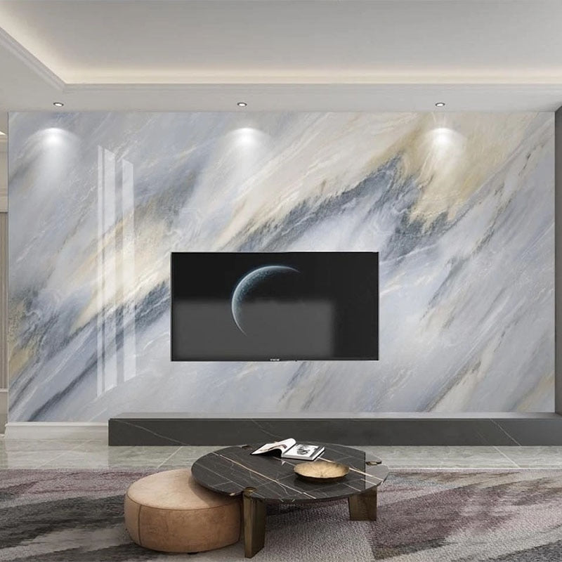 Abstract Pale Yellow and Gray Wallpaper Mural, Custom Sizes Avaialble Wall Murals Maughon's 