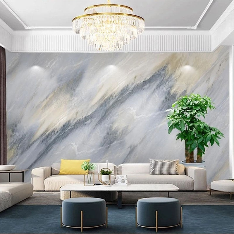 Abstract Pale Yellow and Gray Wallpaper Mural, Custom Sizes Avaialble Wall Murals Maughon's 