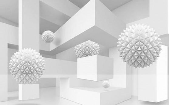 Abstract Spacial Extension Sphere Wallpaper Mural, Custom Sizes Available Household-Wallpaper Maughon's 