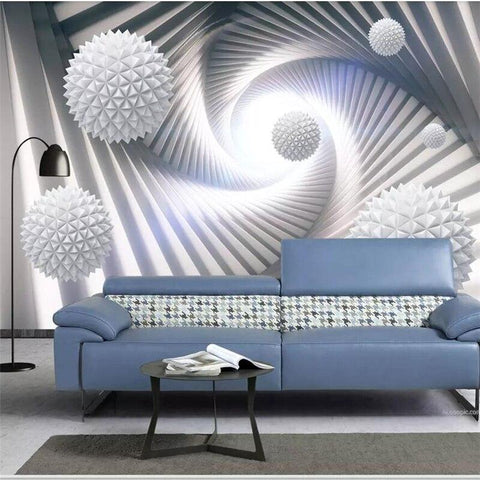 Image of Abstract Sphere Infinity Wallpaper Mural, Custom Sizes Available Household-Wallpaper Maughon's 