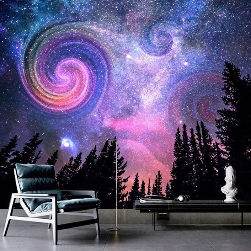 Abstract Starry Night Wallpaper Mural, Custom Sizes Available Maughon's 