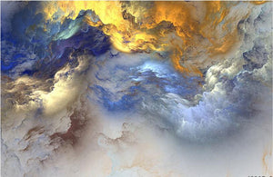 Abstract Swirling Clouds Wallpaper Mural, Custom Sizes Available