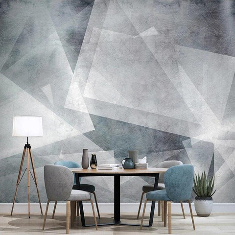Image of Abstract Triangle Geometric Lines Wallpaper Mural, Custom Sizes Available Maughon's 