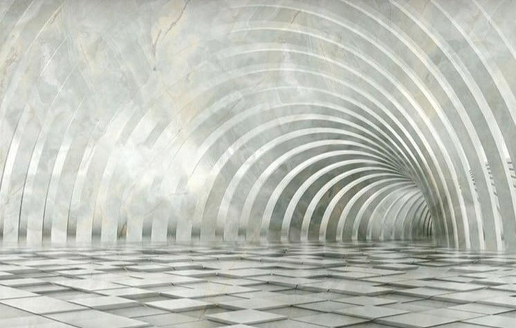 Abstract Tunnel Wallpaper Mural, Custom Sizes Available