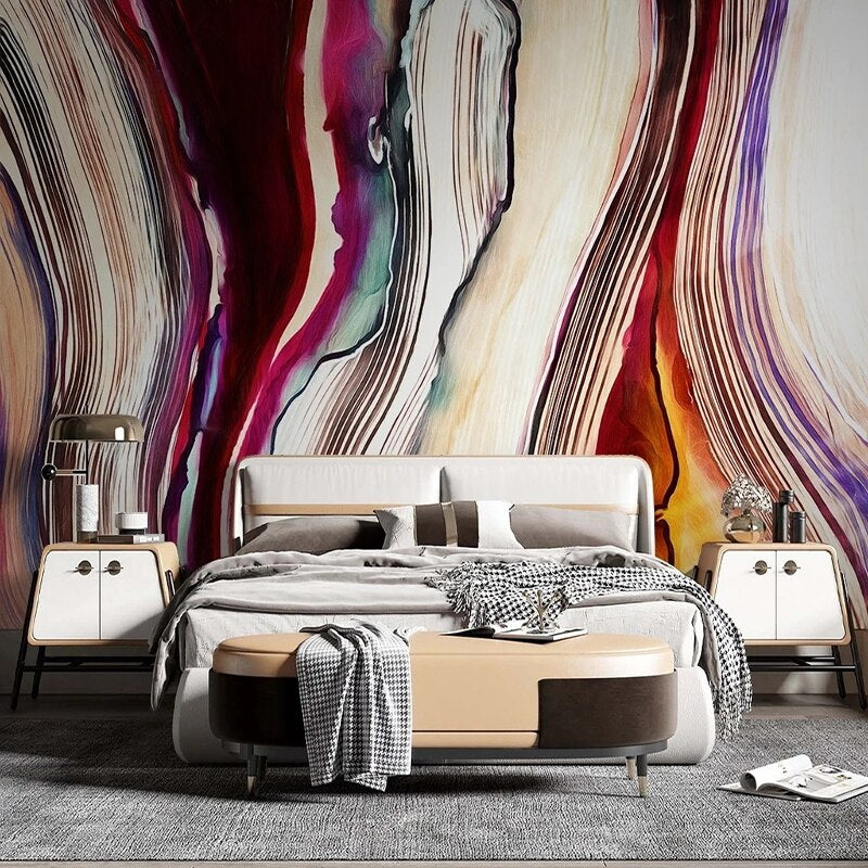 Abstract Vertical Lines Wallpaper Mural, Custom Sizes Available Wall Murals Maughon's 