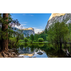 Amazing Lake and Mountains Landscape Wallpaper Mural, 
Custom Sizes Available