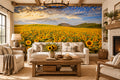 Amazing Sunflower Field Wallpaper Mural, Custom Sizes Available Wall Murals Maughon's 