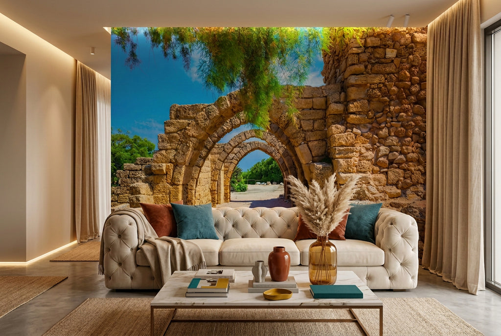 Ancient Arches Wallpaper Mural, Custom Sizes Available Wall Murals Maughon's 