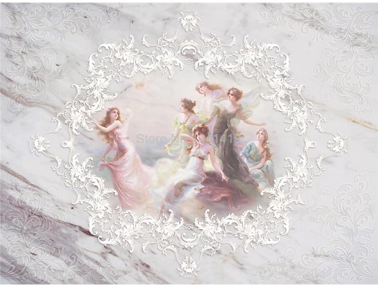 Angelic White Marble Wallpaper Mural, Custom Sizes Available Household-Wallpaper Maughon's 