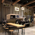 Antique Retro Car Wallpaper Mural, Custom Sizes Available Household-Wallpaper Maughon's 