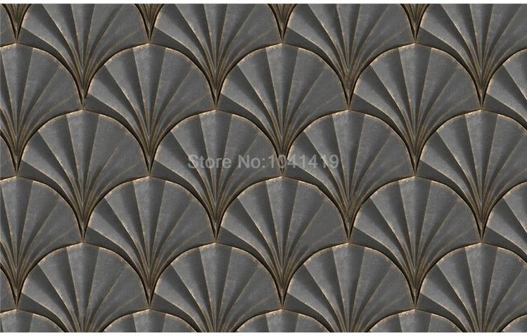 Art Deco Abstract Fans Wallpaper Mural, Custom Sizes Available Maughon's 
