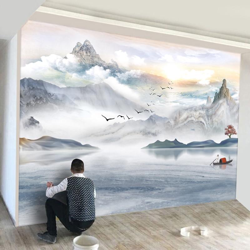 Artistic Winter Landscape Wallpaper Mural, Custom Sizes Available Household-Wallpaper Maughon's 