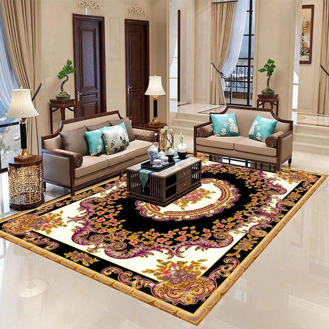 Image of Asian Style Ornate Rug Self Adhesive Floor Mural, Custom Sizes Available Household-Wallpaper-Floor Maughon's 