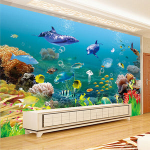 Awesome Underwater World of Marine Life Wallpaper Mural, Custom Sizes Available Wall Murals Maughon's 