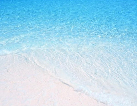 Image of White Sand and Seawater Floor Mural, Self Adhesive, Custom Sizes Available