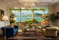Beautiful Balcony With Lake Scenery Wallpaper Mural, Custom Sizes Available Household-Wallpaper Maughon's 