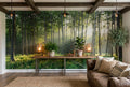 Beautiful Green Forest Scenery Wallpaper Mural, Custom Sizes Available Maughon's 