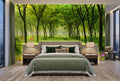 Beautiful Green Meadow and Trees Wallpaper Mural, Custom Sizes Available Maughon's 