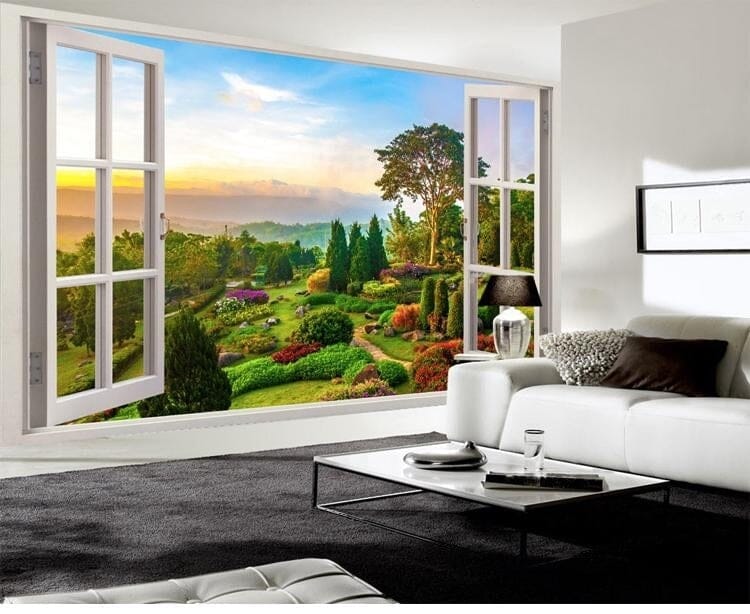 Beautiful Idyllic Landscape Wallpaper Mural, Custom Sizes Available Wall Murals Maughon's 