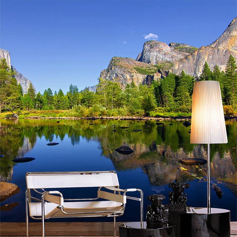 Beautiful Lake and Mountains Wallpaper Mural, Custom Sizes Available Household-Wallpaper Maughon's 
