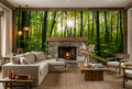 Beautiful Landscape Green Forest Wallpaper Mural, Custom Sizes Available Household-Wallpaper Maughon's 
