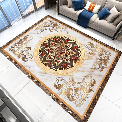 Image of Beautiful Marble Medallion Floor Mural, Custom Sizes Available Floor Murals Maughon's 