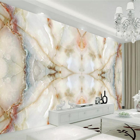 Image of Beautiful Pink, White, Gray and White Marble Wallpaper Mural, Custom Sizes Available Household-Wallpaper Maughon's 