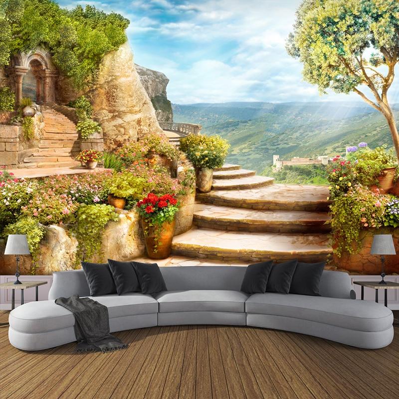 Beautiful Stone Walkway Wallpaper Mural, Custom Sizes Available Household-Wallpaper Maughon's 