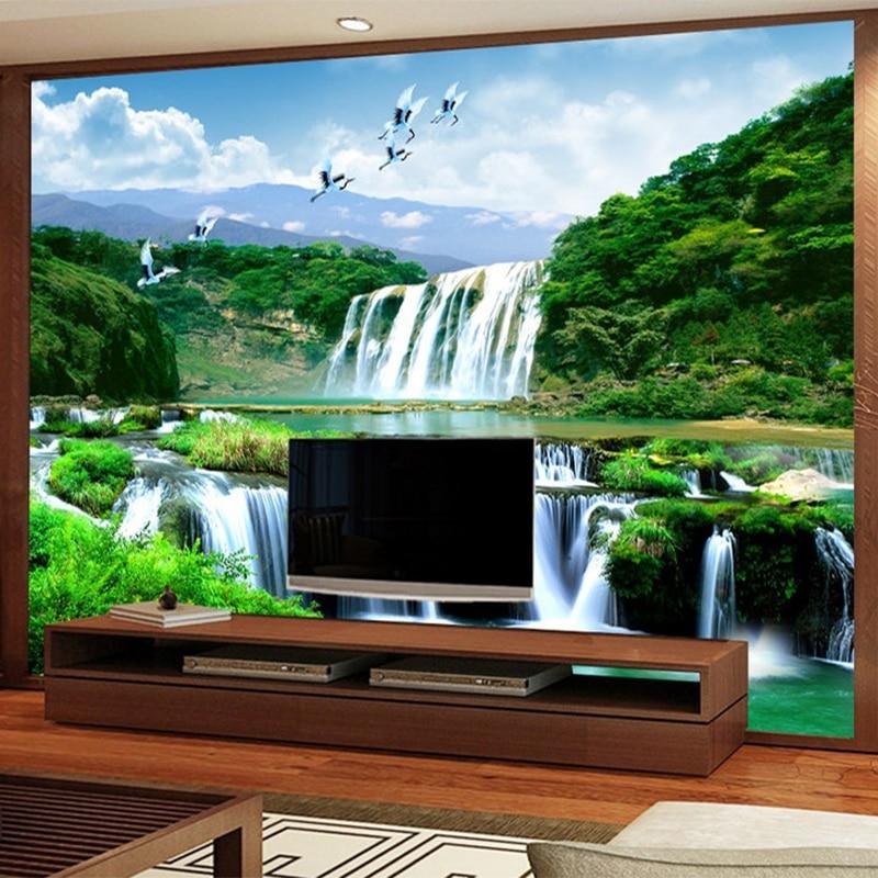 Beautiful Waterfalls Wallpaper Mural, Custom Sizes Available Household-Wallpaper Maughon's 
