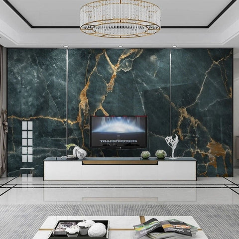 Black and Gold Marble Wallpaper Mural, Custom Sizes Available Wall Murals Maughon's 