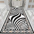 Black and White Curved Lines Floor Mural, Custom Sizes Available Floor Murals Maughon's 