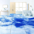 Blue Sky And White Clouds Self Adhesive Floor Mural, Custom Sizes Available Floor Murals Maughon's 