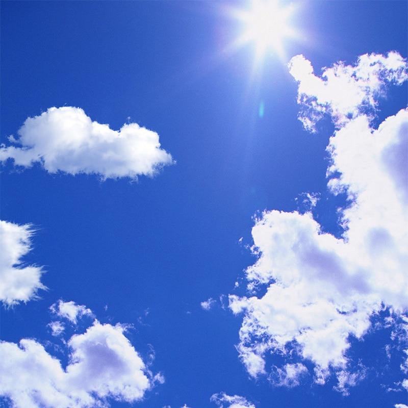Blue Sky White Clouds Ceiling Wallpaper Mural, Custom Sizes Available Household-Wallpaper Maughon's 