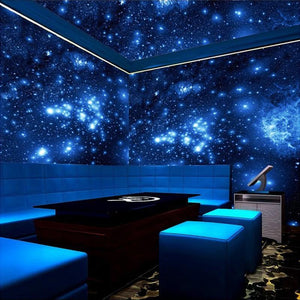 Blue Universe, Shinning Stars Wallpaper Mural, Custom Sizes Available Maughon's 