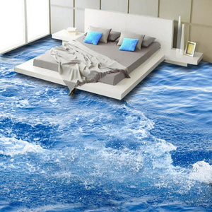 Blue Water Self Adhesive Floor Mural, Custom Sizes Available Floor Murals Maughon's 